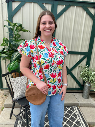 Iris Floral Blouse
