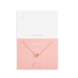 Just Because Floral Card & Gold Necklace - 16in