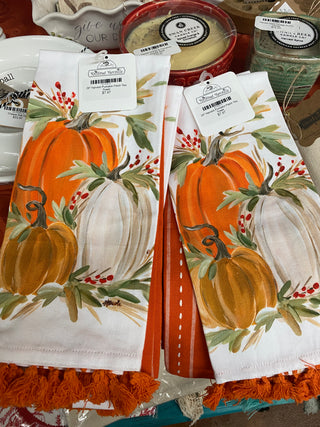 Harvest Pumpkin Patch Tea Towel 26"