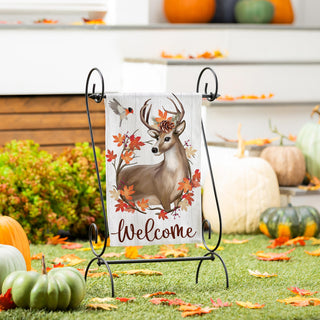 'Welcome' fall garden sign with buck