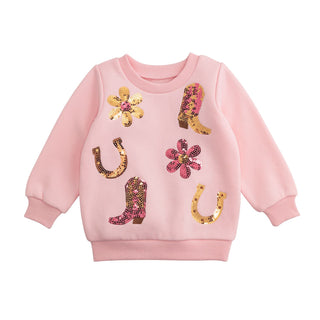 Western Sequin Sweatshirt