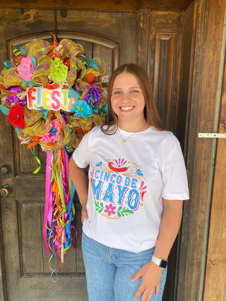 Cinco de Mayo Tee - Your perfect new tee for Cinco de Mayo and Fiesta. This fun & festive tee is fun for all of your Fiesta and Cinco de Mayo parties and events.