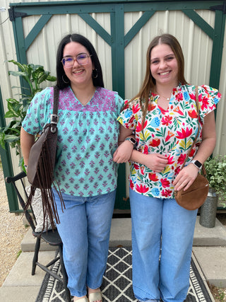 Iris Floral Blouse