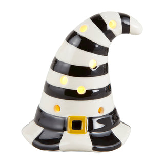 Witch Hat Light-Up Sitter displayed with festive Halloween theme, perfect for seasonal decor or gift ideas.