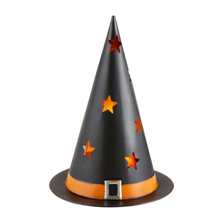 HAT HALLOWEEN TIN LANTERNS displayed with festive Halloween theme, perfect for seasonal decor or gift ideas.