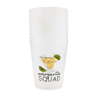 Margarita Squad Party Cup Set	Margarita squad party cup set – bold design cup perfect for bachelorette parties, BBQs, and summer get-togethers