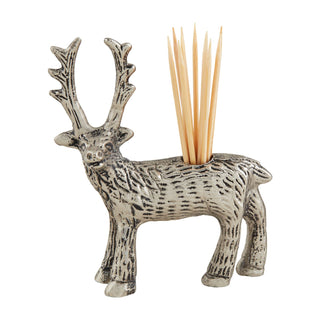 DEER BODY TOOTHPICK HOLDER	Deer body toothpick holder – rustic tabletop holder shaped like a standing deer, perfect for cabins or bars