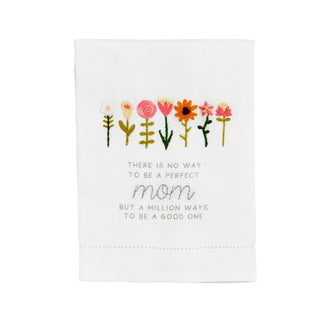 Perfect Mom Embroidery Towel	Perfect Mom embroidery towel – sweet and thoughtful towel with floral embroidery and a tribute to motherhood