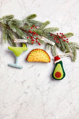 TACO FELTED WOOL ORNAMENT