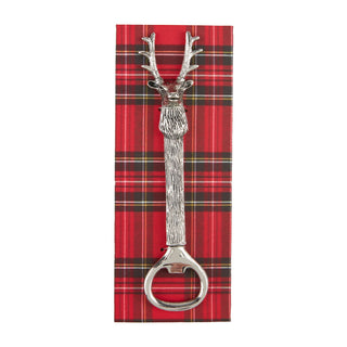 Tall antlers bottle opener – long rustic opener with sculpted antler handle for cabin or bar décor