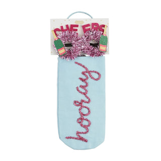Hooray Birthday Wine Bag & Glasses Set