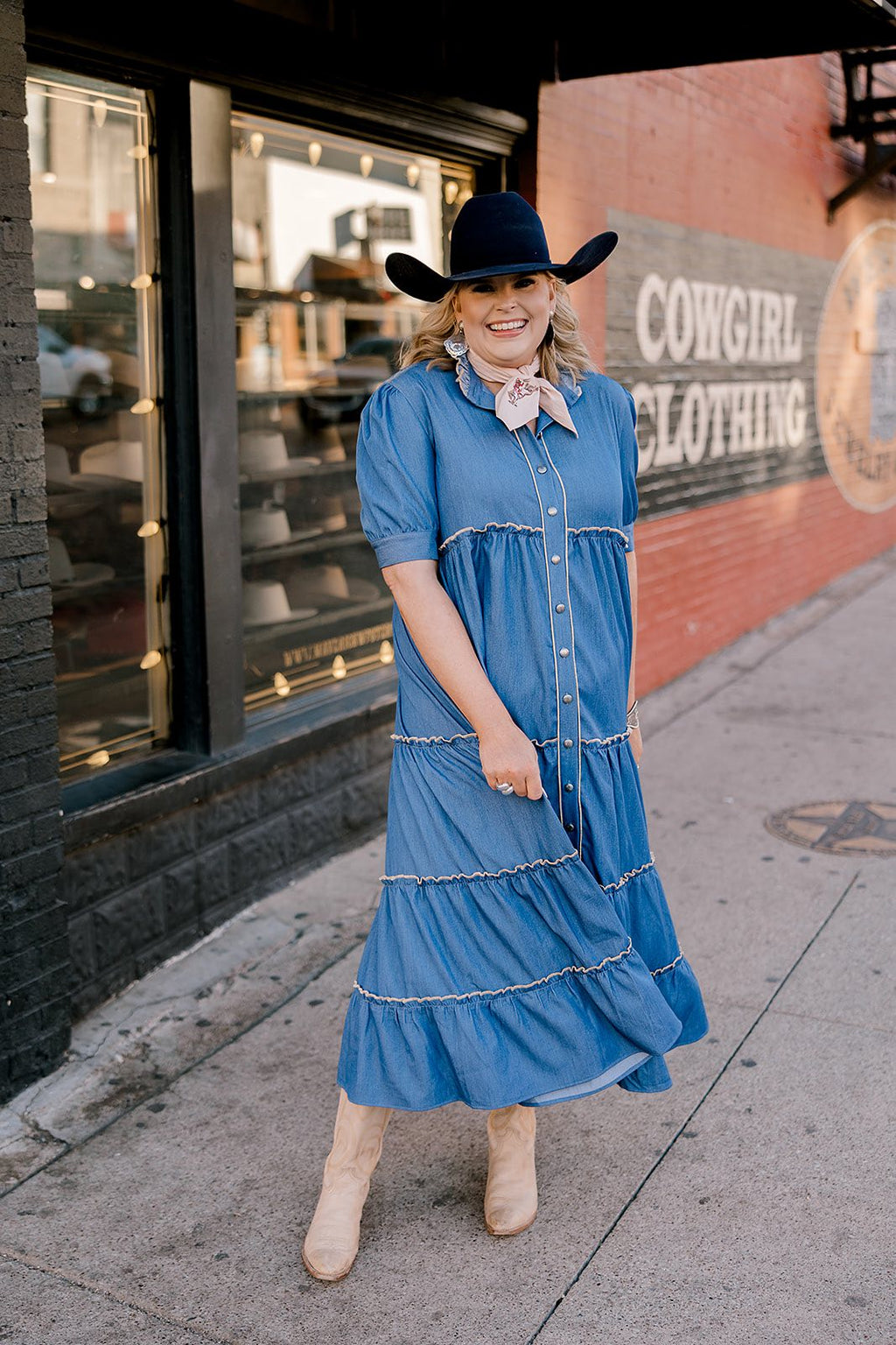 Reba Denim Dress – MainStreet Mercantile