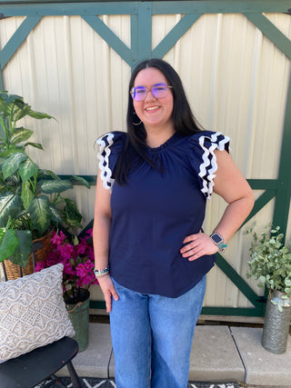 Angie Ric Rac Top Nv-S