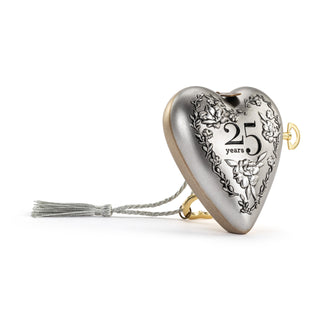 25th Anniversary Silver Musical Art Heart