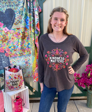 Kindness Matters Boho LS Tee L