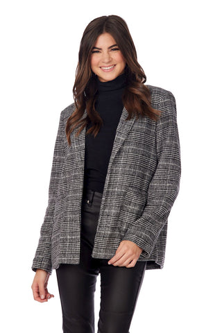 Black Plaid Blazer