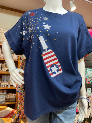 4th Of July Sparkle Top-Nv