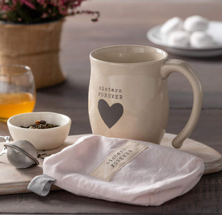 Sisters Forever Heart Mug