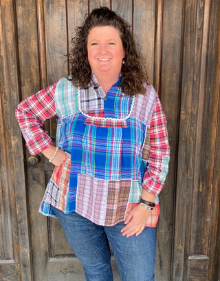 Nina Plaid Top