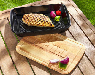 Marinating prep tray – large BPA-free tray with locking lid, ideal for prepping meats for the grill