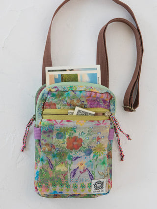 Taupe watercolor print 8-in-1 crossbody bag, stylish and practical for daily wear.