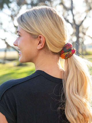 Boho Bandeau Orange Pink Floral