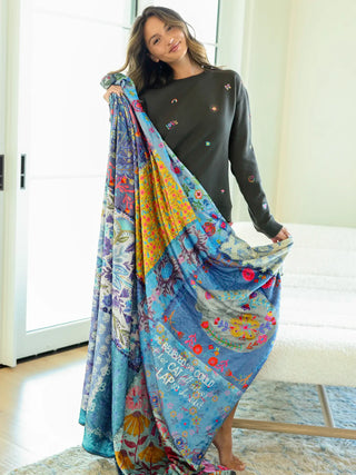 Reversible Cozy Teal Blanket Loved