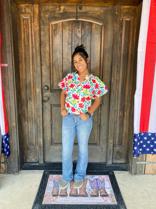 Iris Floral Blouse