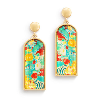 ArtLifting Earrings - Floral Stripes