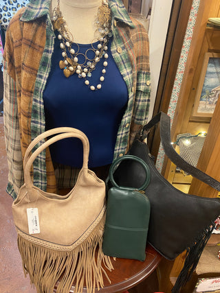 Mixed Plaid Button Front Top