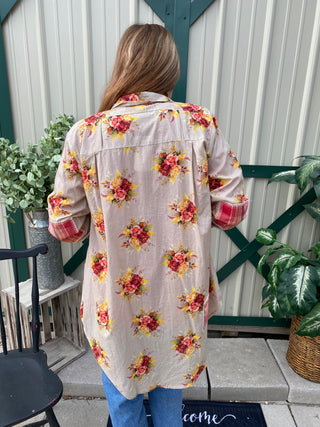 Floral Karen Button Down Top