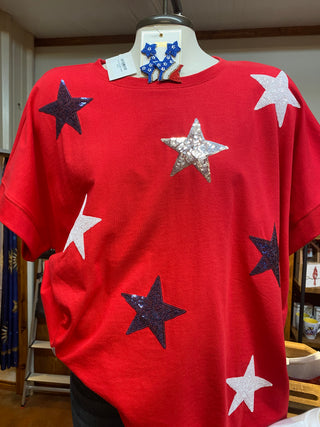 4th Of July Sparkle Top-Rd