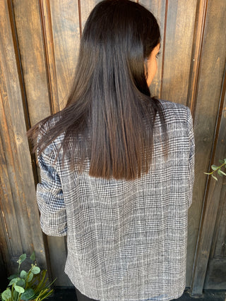 Black Plaid Blazer