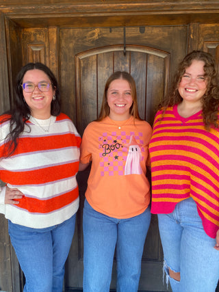 Sylas Orange Striped Sweater Org