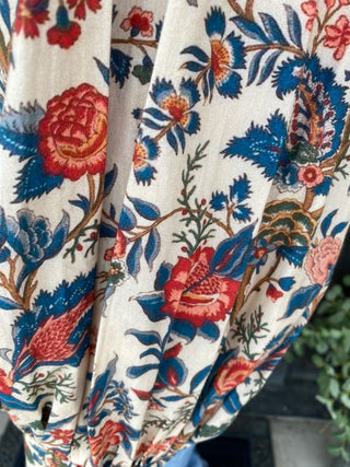 Jenna Red Blue Floral Top
