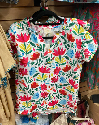 Iris Floral Blouse