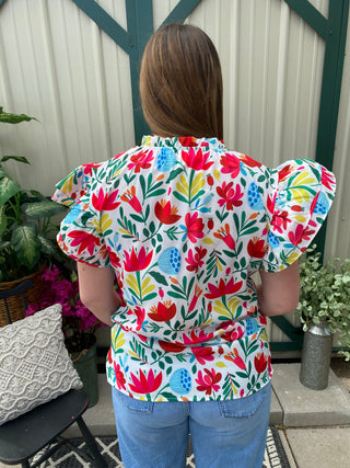 Iris Floral Blouse