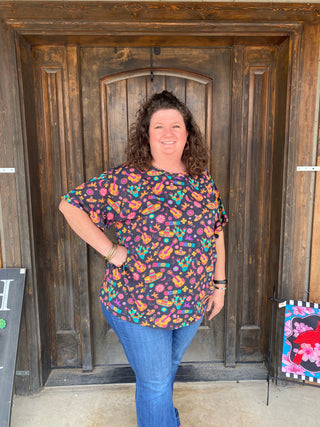 Basic Fiesta Fab Tee	Basic Fiesta Fab graphic tee – bright pink tee with fiesta-inspired text and playful style