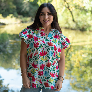 Iris Floral Blouse