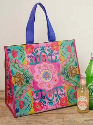 Cooler Tote Insulated Neon Blue Pnk
