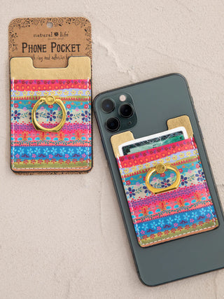 Phone Pocket Ring Folk Borders