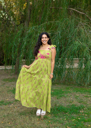 Addison Dress Chartreuse