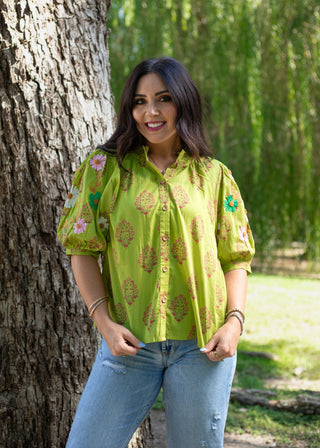 Margo Top Chartreuse