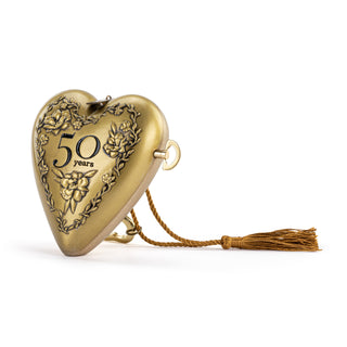 50th Anniversary Gold Musical Art Heart