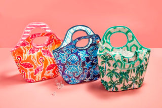 Beach Cooler Tote Blue