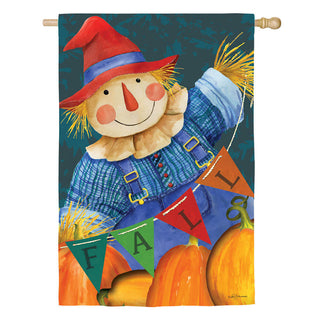 Fall Fella Scarecrow House Flag – part of our Fall collection at MainStreet Mercantile, perfect for cozy gifts and seasonal home decor.
