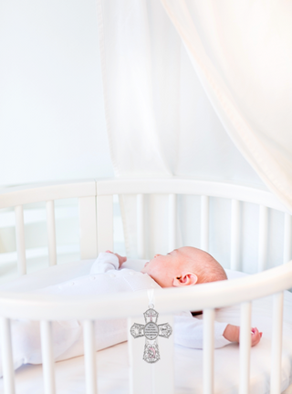 Crib Cross Orn Pink