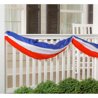 Red White Blue Panel	Red white blue panel – decorative hanging fabric panel with layered red, white, and blue trims