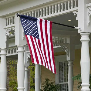 American Flag House Applique Flag	American flag house applique flag – bold outdoor house flag with embroidered stars and stripes