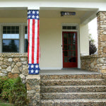 Patriotic Column Wrap	Patriotic column wrap – decorative porch wrap with vertical red, white, and blue stripes